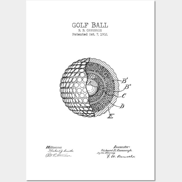 GOLF BALL patent Wall Art by Dennson Creative